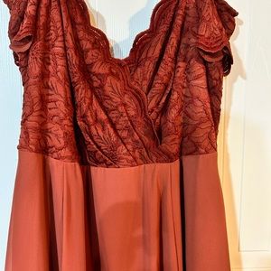 Beautiful dress bought at David’s Bridal, color Cinnamon